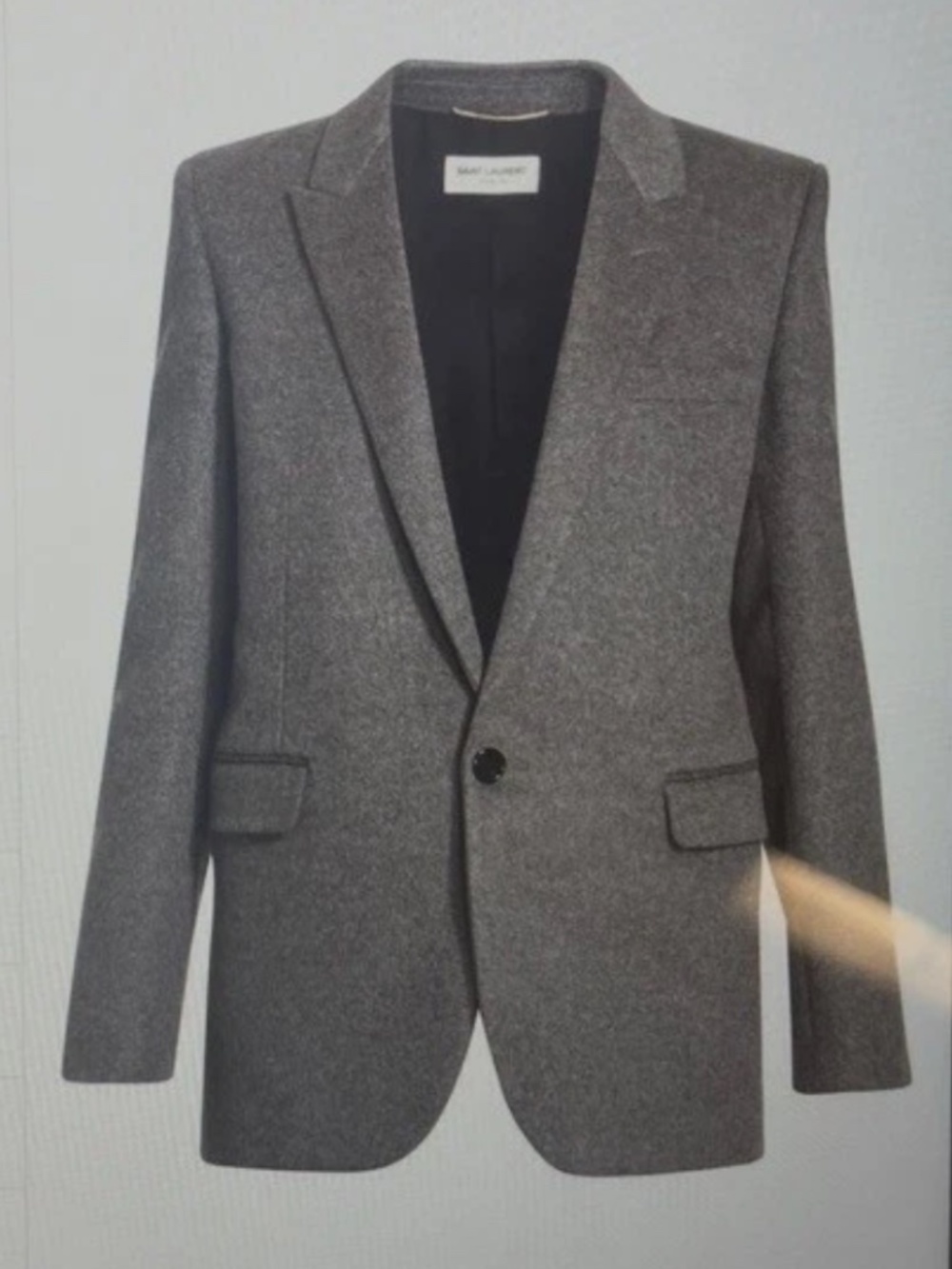2990$ Saint Laurent Wool, Cashmere, Silk Jacket 46 175/92A Blazer In Gray